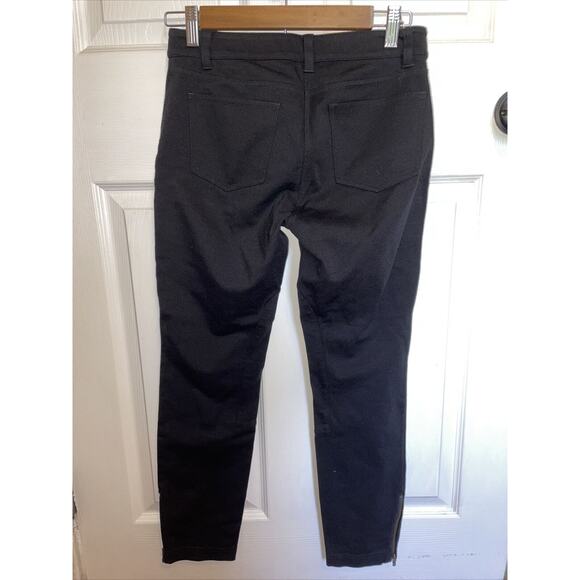 Eileen Fisher Equestrian Ponte Black Slim Zip Ankle Pants Petite PP - Picture 3 of 6